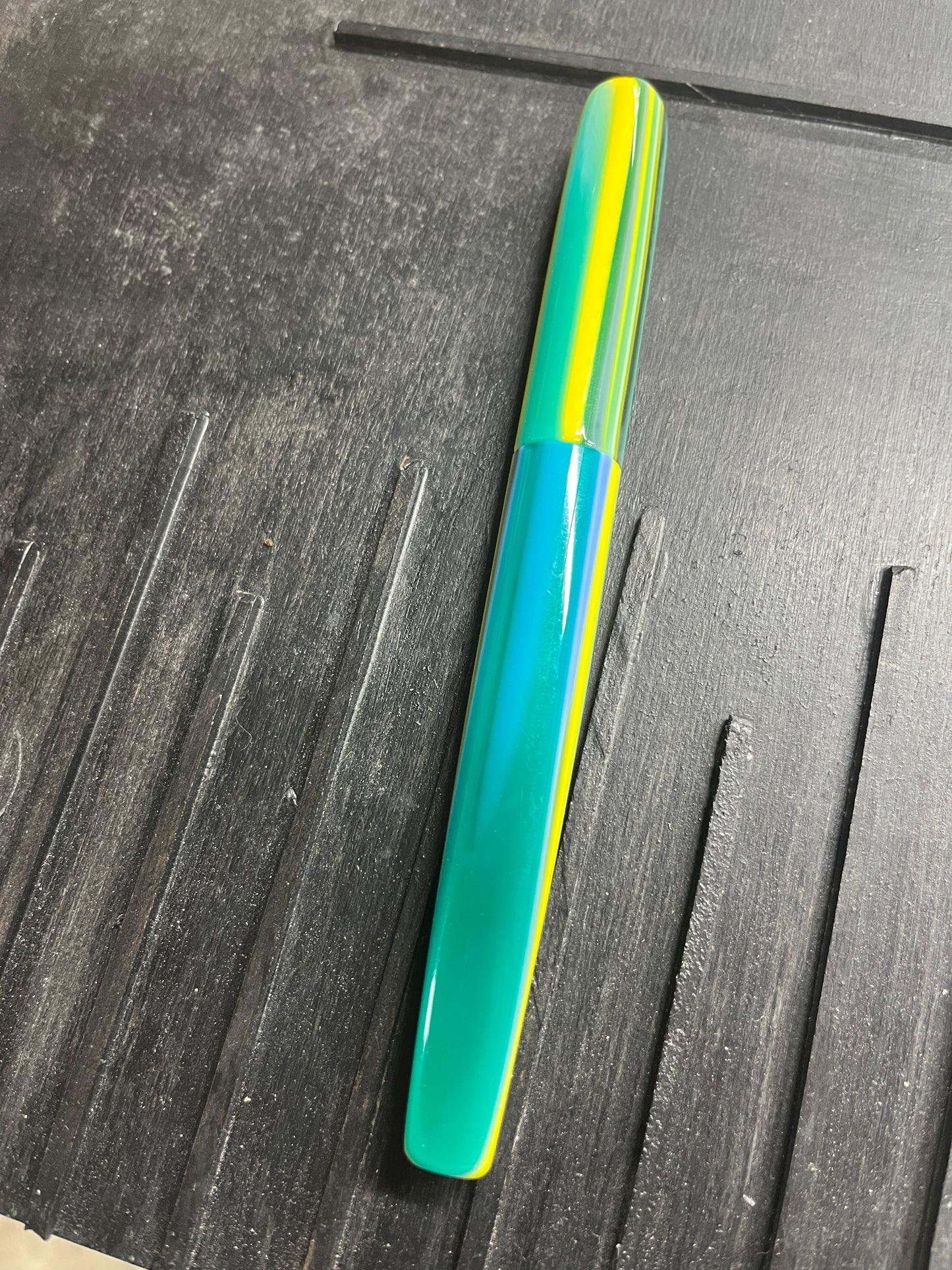 Tour - Yellow Blue Stripes Fountain Pens