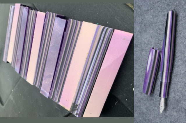 Purple Pen Stripe Pen Blank