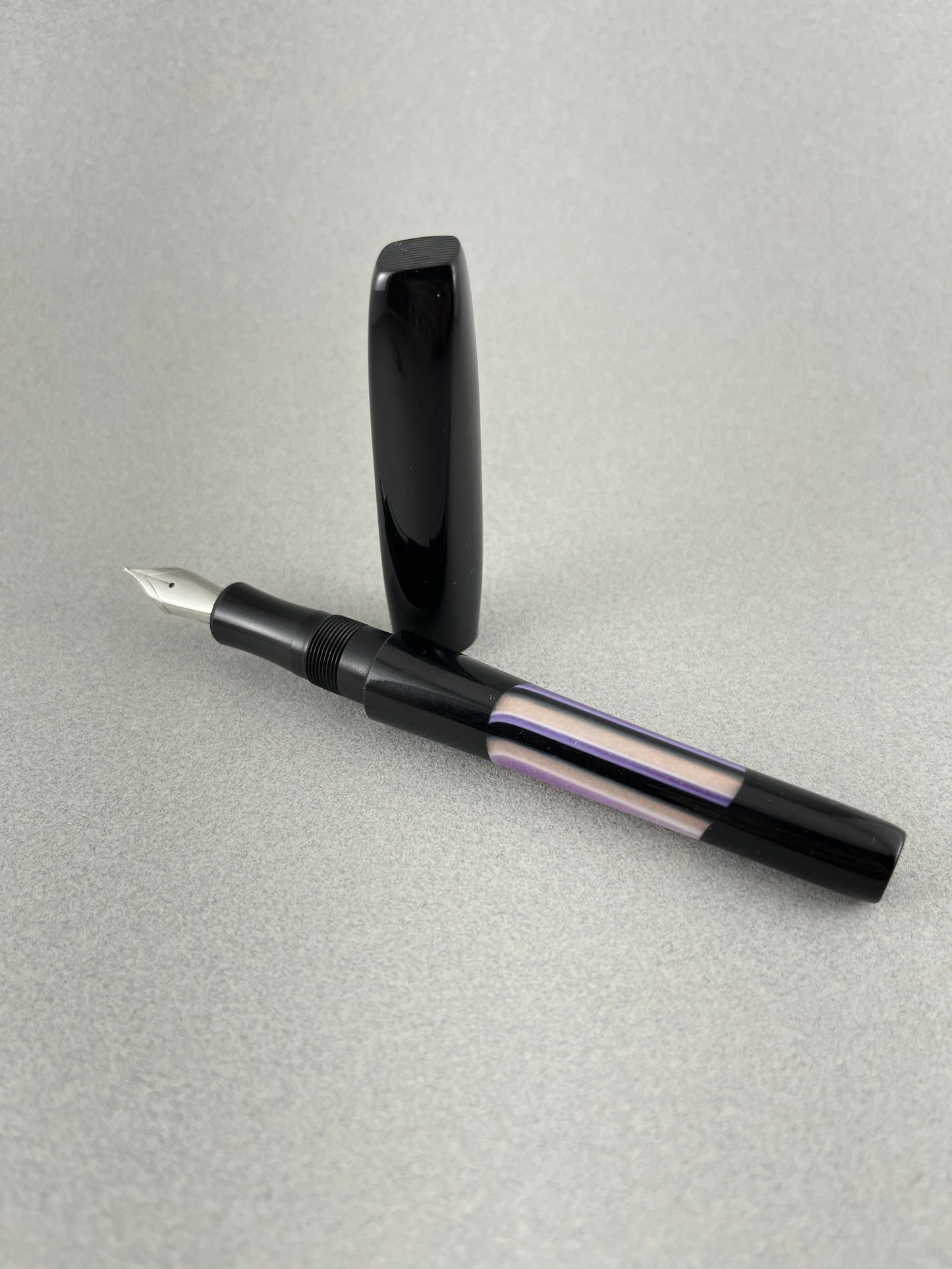 Imitation -   Modified Purple Black Stripes Fountain Pens
