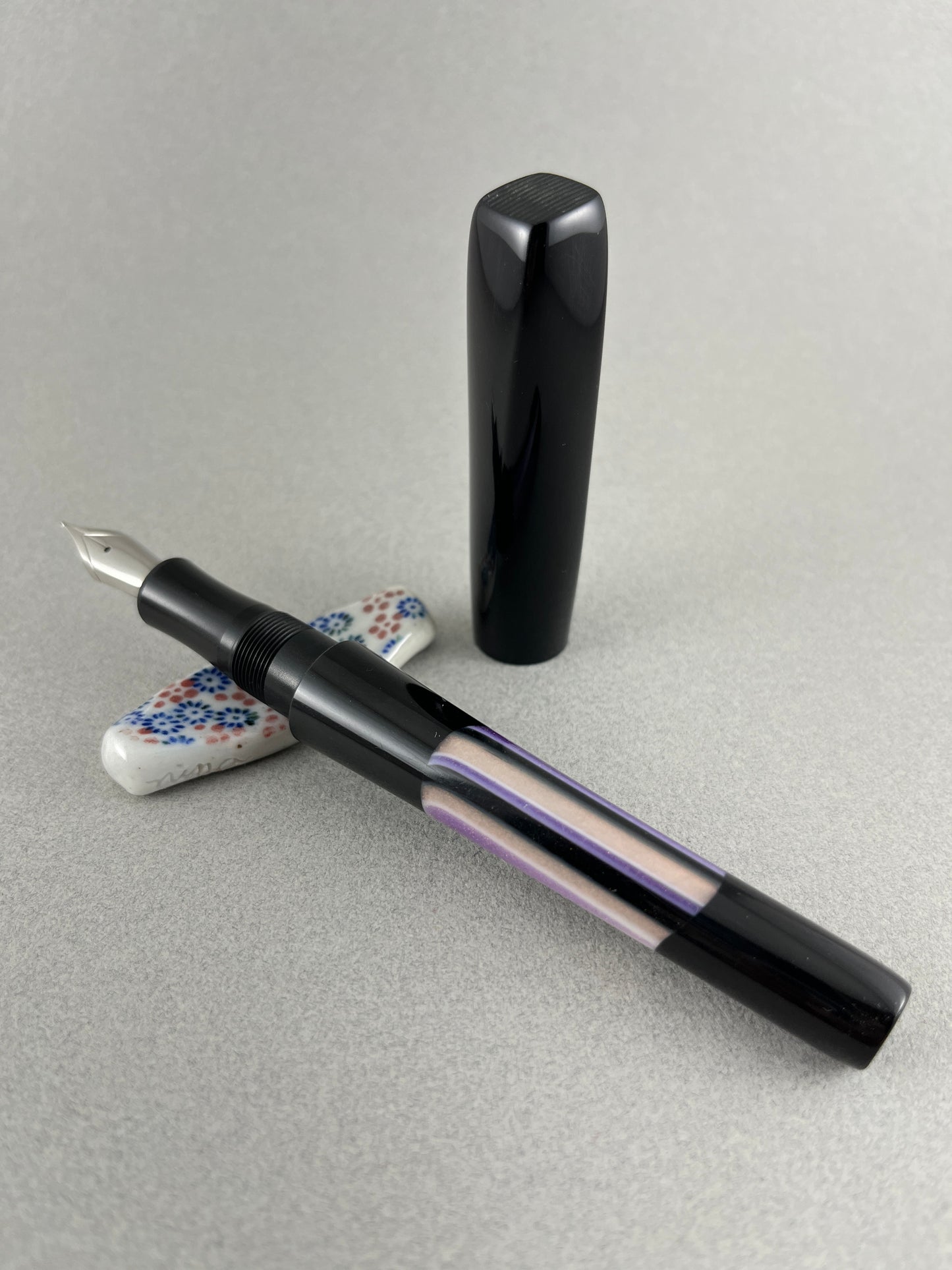 Imitation -   Modified Purple Black Stripes Fountain Pens